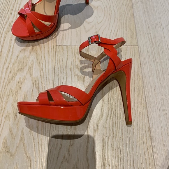 Vince Camuto coral pink platform heels - excellent condition - Picture 6 of 8
